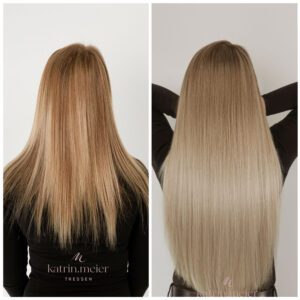 Haarverlängerung mit Tressen